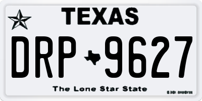 TX license plate DRP9627