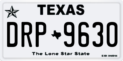 TX license plate DRP9630