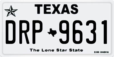 TX license plate DRP9631