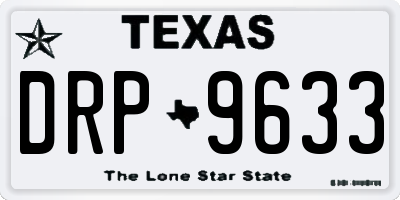 TX license plate DRP9633