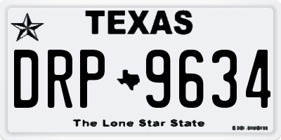 TX license plate DRP9634