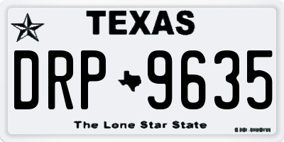 TX license plate DRP9635