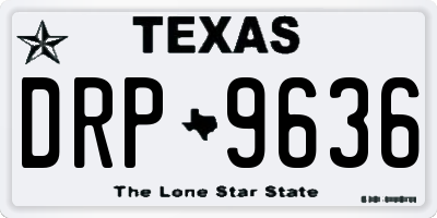 TX license plate DRP9636