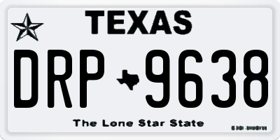 TX license plate DRP9638