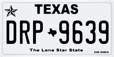 TX license plate DRP9639