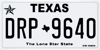 TX license plate DRP9640