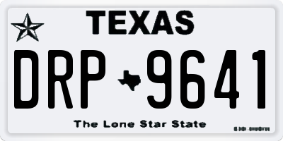 TX license plate DRP9641