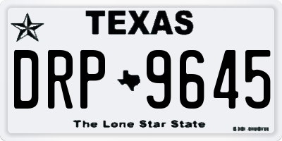 TX license plate DRP9645