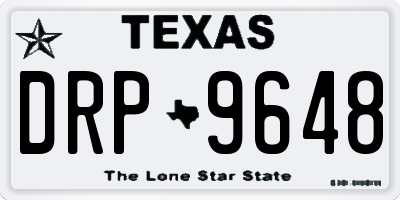 TX license plate DRP9648