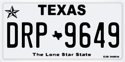 TX license plate DRP9649