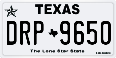 TX license plate DRP9650