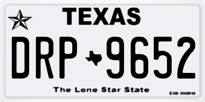 TX license plate DRP9652