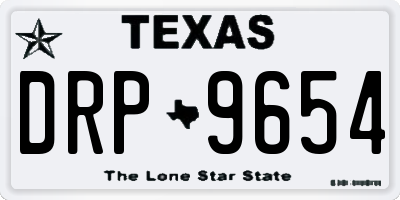 TX license plate DRP9654