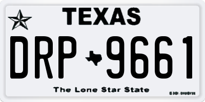 TX license plate DRP9661