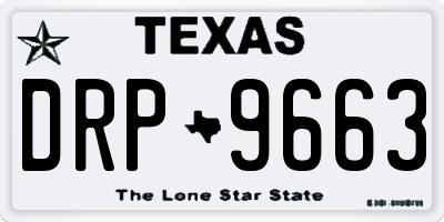 TX license plate DRP9663