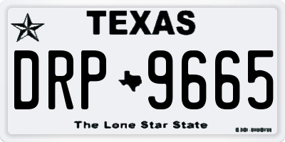 TX license plate DRP9665