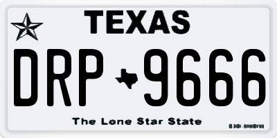 TX license plate DRP9666