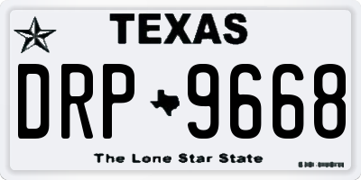 TX license plate DRP9668