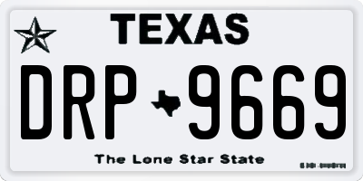 TX license plate DRP9669