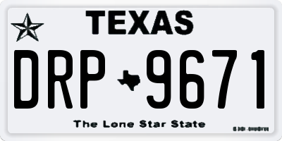 TX license plate DRP9671