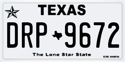 TX license plate DRP9672