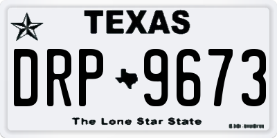 TX license plate DRP9673