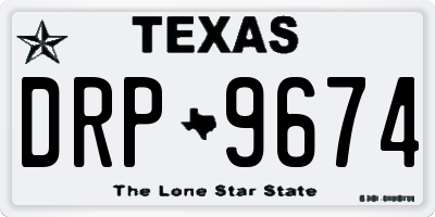 TX license plate DRP9674