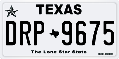 TX license plate DRP9675