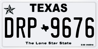 TX license plate DRP9676