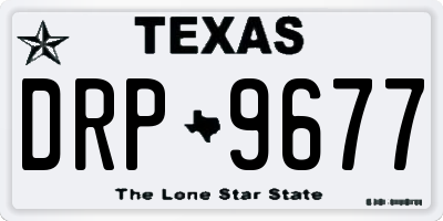 TX license plate DRP9677
