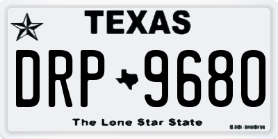 TX license plate DRP9680