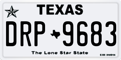 TX license plate DRP9683