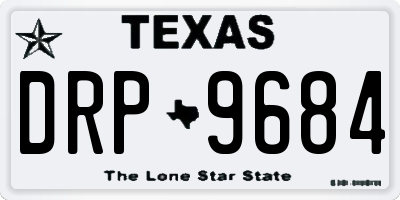 TX license plate DRP9684