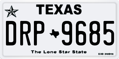 TX license plate DRP9685