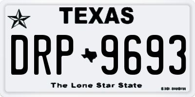 TX license plate DRP9693