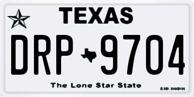 TX license plate DRP9704