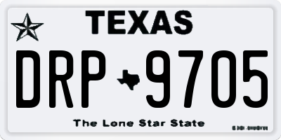 TX license plate DRP9705