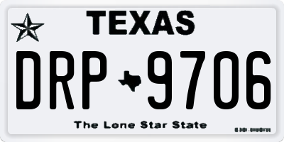 TX license plate DRP9706