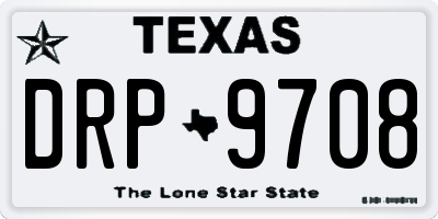 TX license plate DRP9708