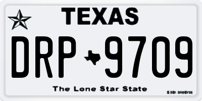 TX license plate DRP9709