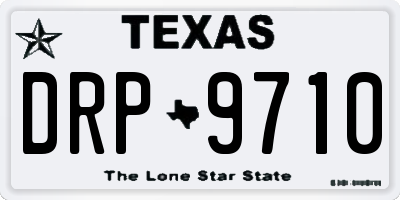 TX license plate DRP9710
