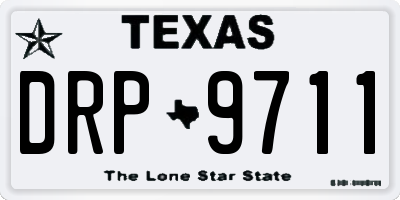 TX license plate DRP9711