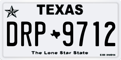 TX license plate DRP9712