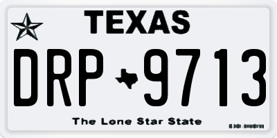 TX license plate DRP9713