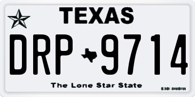 TX license plate DRP9714