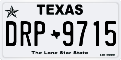 TX license plate DRP9715