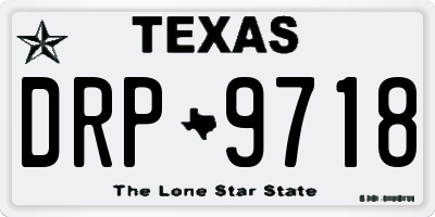 TX license plate DRP9718
