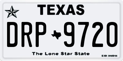 TX license plate DRP9720