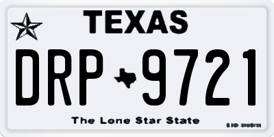 TX license plate DRP9721