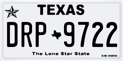 TX license plate DRP9722